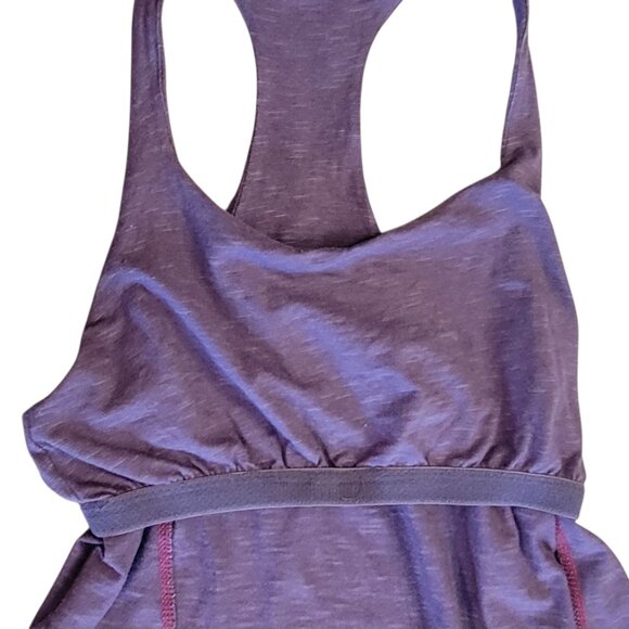 Horny Toad Racerback Slubbed Burnout Cotton Tank Dress Purple - Picture 8 of 12